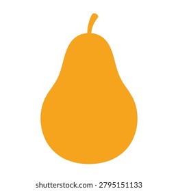 A bright orange pear sitting alone on a clean white background, perfect for food or fruit concepts