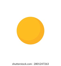 Bright Orange Ping Pong Ball Table Tennis Equipment Vector Icon