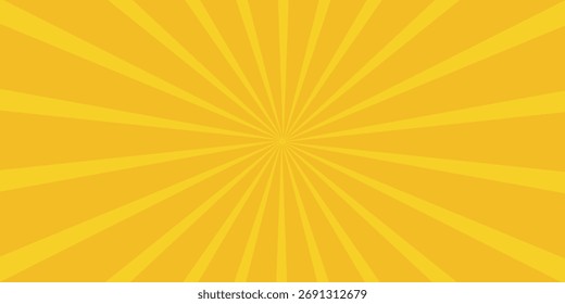 Fondo de efecto sunburst cómico de arte pop naranja brillante con semitono. Fondo de Vector abstracto de dibujos animados. Adecuado para Plantillas, Anuncios de ventas, eventos, anuncios, Web y páginas