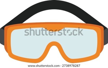 Bright orange protective goggles with clear lenses stylish and secure fit for safety use