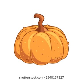 Bright Orange Pumpkin Cartoon Vector Illustration Captures The Essence Of Autumn, Evoking Feelings Of Harvest