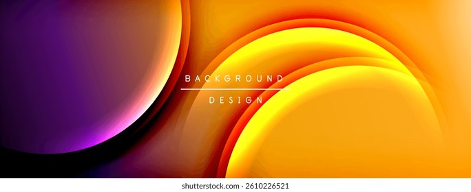 Bright orange, purple abstract background. Smooth curves create dynamic flow. Modern design for digital projects, presentations. Vibrant colors, gradient effect.