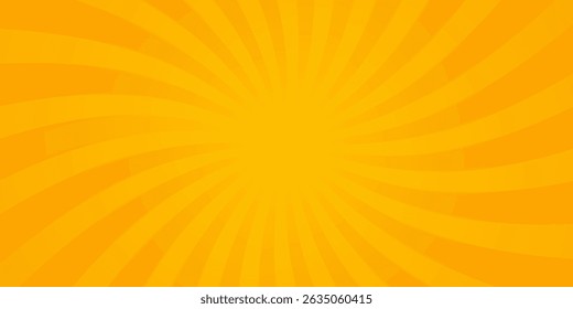 Bright orange rays background. Comics, pop art style. Vector, eps 10.