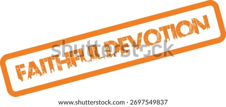 A bright orange rubber stamp effect showcasing 