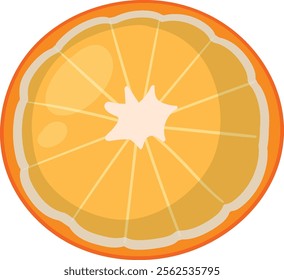 Bright orange slice with detailed segments