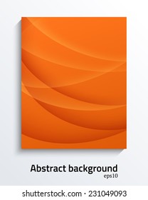 Bright orange smooth abstract background. Vector illustration.