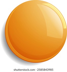 Bright orange sphere with a reflective surface