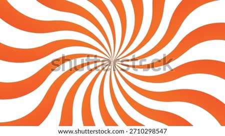 Bright orange spiral design with rotating curved lines, producing an energetic hypnotic effect. Perfect for bold advertisements, posters, backgrounds, packaging, and abstract illustrations.