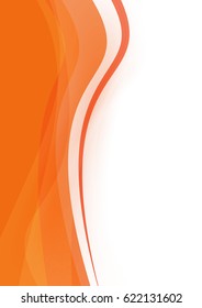bright orange swoosh wave flame vertical background. vector illustration