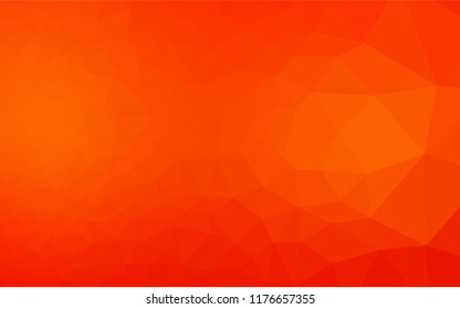 Bright Orange vector hexagon mosaic cover. Colorful illustration in abstract style with gradient. The polygonal design can be used for your web site.