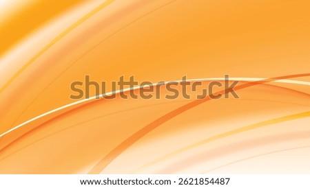 Bright orange wave design with a fluid gradient and light motion creates an abstract and energetic backdrop