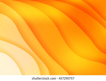 Bright orange waves abstract background