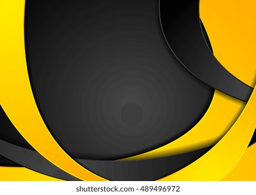 Fondo corporativo abstracto ondulado de ondulación naranja brillante. Diseño gráfico de vectores