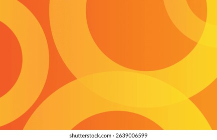 Bright orange and yellow abstract background with overlapping circular shapes. Perfect for energetic, modern designs, marketing visuals, or digital media projects with a vibrant color scheme.