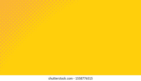 Bright orange yellow dotted background. Abstract polka dot background with halftone dots design. Gradient halftone pop art retro style comic. Vector illustration for sale banner. Eps 10.