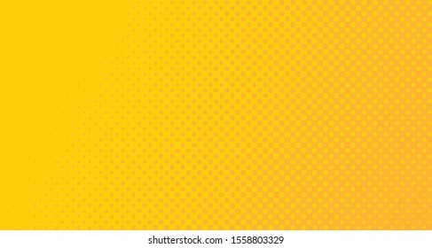 
Bright orange yellow dotted background. Abstract polka dot background with halftone dots design. Gradient halftone pop art retro style comic. Vector illustration for sale banner. Eps 10.