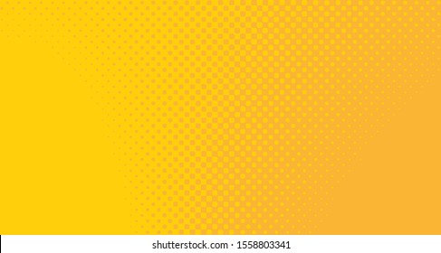 
Bright orange yellow dotted background. Abstract polka dot background with halftone dots design. Gradient halftone pop art retro style comic. Vector illustration for sale banner. Eps 10.