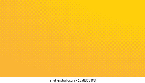 
Bright orange yellow dotted background. Abstract polka dot background with halftone dots design. Gradient halftone pop art retro style comic. Vector illustration for sale banner. Eps 10.