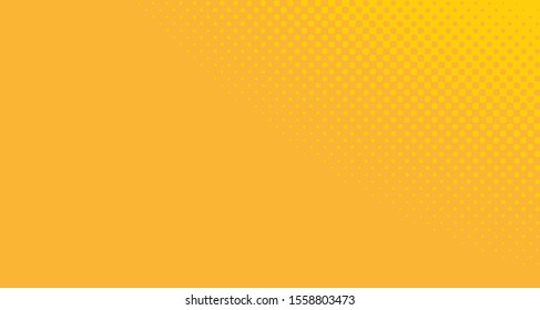 
Bright orange yellow dotted background. Abstract polka dot background with halftone dots design. Gradient halftone pop art retro style comic. Vector illustration for sale banner. Eps 10.
