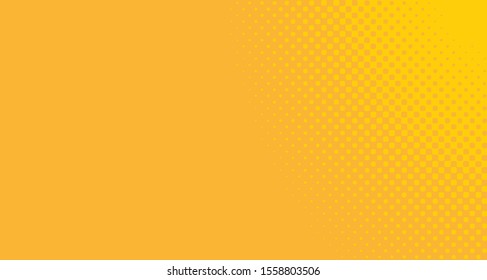 
Bright orange yellow dotted background. Abstract polka dot background with halftone dots design. Gradient halftone pop art retro style comic. Vector illustration for sale banner. Eps 10.