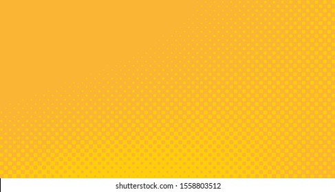 
Bright orange yellow dotted background. Abstract polka dot background with halftone dots design. Gradient halftone pop art retro style comic. Vector illustration for sale banner. Eps 10.