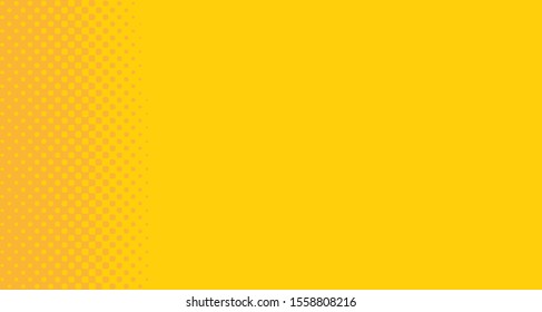 Bright orange yellow dotted background. Abstract polka dot background with halftone dots design. Gradient halftone pop art retro style comic. Vector illustration for sale banner. Eps 10.
