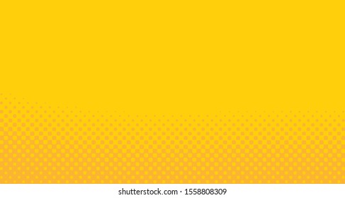 Bright orange yellow dotted background. Abstract polka dot background with halftone dots design. Gradient halftone pop art retro style comic. Vector illustration for sale banner. Eps 10.