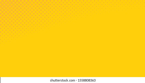 Bright orange yellow dotted background. Abstract polka dot background with halftone dots design. Gradient halftone pop art retro style comic. Vector illustration for sale banner. Eps 10.