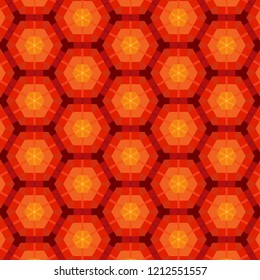 bright orange and yellow hexagons repeating pattern for textile, fabric, backgrounds, wallpaper, backdrop, template and creative surface designs.pattern swatch at eps. file