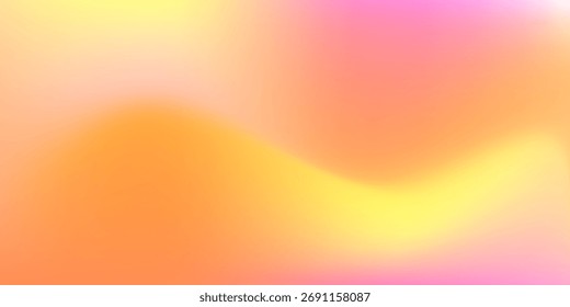 Fondo abstracto degradado naranja, amarillo y rosa brillante con ondas suaves y efecto de desenfoque suave, ideal para el diseño moderno, Anuncios y proyectos creativos.

