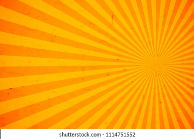 Bright orange and yellow rays background,Vector 
