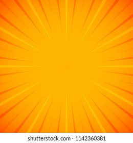 Bright orange and yellow rays background,Vector