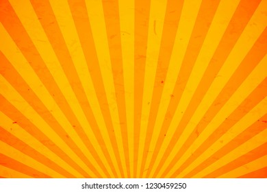 Bright orange and yellow rays vector background