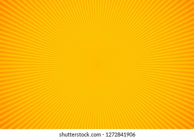 Bright orange and yellow rays vector background