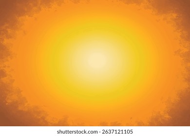 Bright Orange Yellow Sunburst Background, Radiant Light Effect, Summer Glow Backdrop, Concentric Orange Yellow Illustration, Vibrant Warm Ray Background