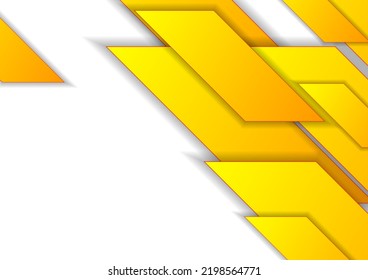 Bright orange and yellow tech geometric background. Vector graphic design