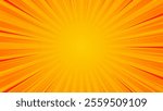 Bright Orange-yellow comic sunburst abstract background. Pop art comic-style vector background. Suitable for templates, sales banners, events, ads, web, and pages