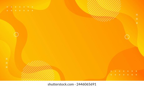 Bright orange-yellow gradient abstract background. Modern background with geometric shapes. Fresh template banner for sale, event, holiday, party, summer and fall