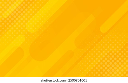 Bright orange-yellow gradient abstract dynamic background with halftone. Modern wallpapers. Fresh template banner for sales background, business, ads, events, web and pages