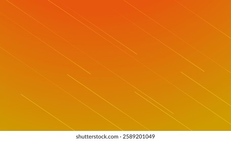Bright orange-yellow gradient abstract dynamic background with glowing lines design. Modern wallpapers. Suitable for templates, sale banners, events, ads, web and pages.