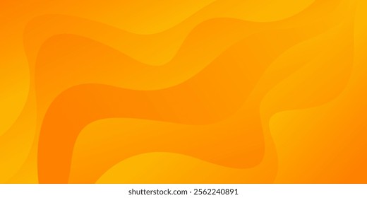 Bright orange-yellow gradient abstract fluid wave background, modern dynamic wallpaper. Suitable for templates, sales banners, business, ads, events, web and pages