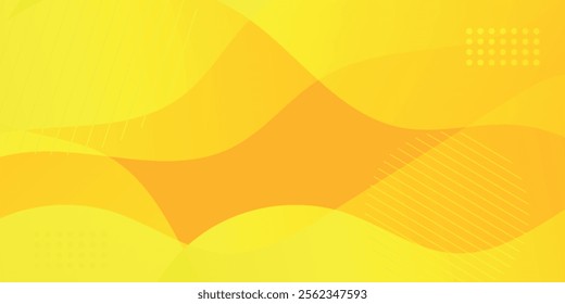 Bright orange-yellow gradient abstract fluid wave background with halftone, modern dynamic wallpaper. Suitable for templates, sales banners, business, ads,