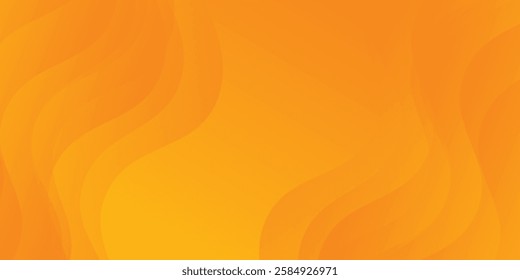 Bright orange-yellow gradient abstract fluid wave background with halftone, modern dynamic wallpaper. Suitable for templates, sales banners,
