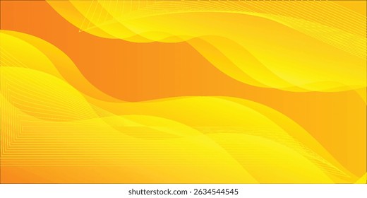 Fondo de onda fluida abstracto de gradiente naranja-amarillo brillante con semitono, Fondo de pantalla dinámico moderno. Adecuado para Plantillas, Anuncios de ventas, negocios
