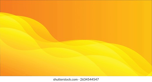 Bright orange-yellow gradient abstract fluid wave background with halftone,eps10