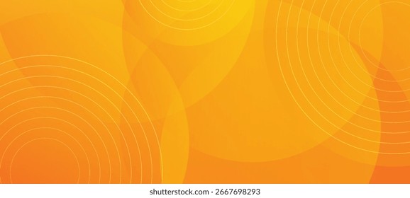 Bright orange-yellow gradient abstract fluid wave background with halftone art