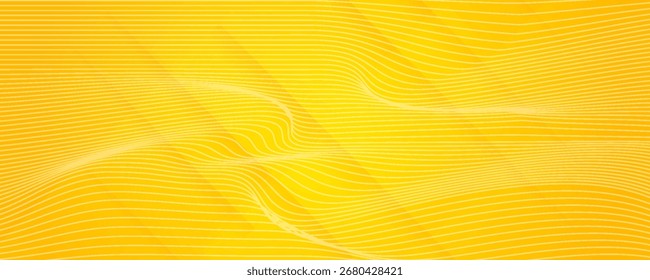 Fondo de onda fluida abstracto degradado naranja-amarillo brillante con semitono, Fondo de pantalla dinámico moderno. Ilustración vectorial