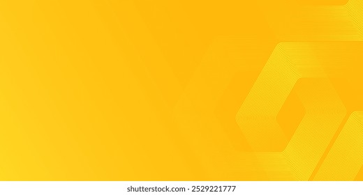 Bright orange-yellow gradient abstract hexagon background, modern dynamic wallpaper simple art