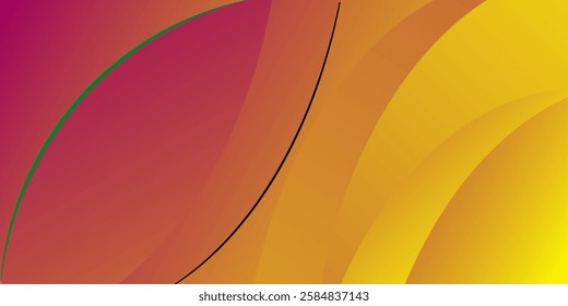 Bright orange-yellow and red gradient abstract fluid wave background with line, modern dynamic wallpaper. Suitable for templates, sales banners, business, ads, web and pages