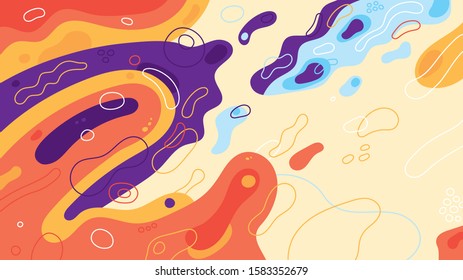 Bright organic fluid vector background
